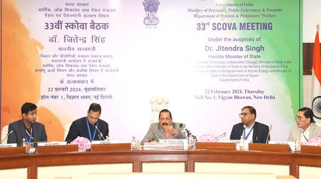 Redressal of Pensioners Grievances is a high priority of Modi Government and for speedy resolution of Pensioners Grievances Pension Adalats are organized: Dr Jitendra Singh